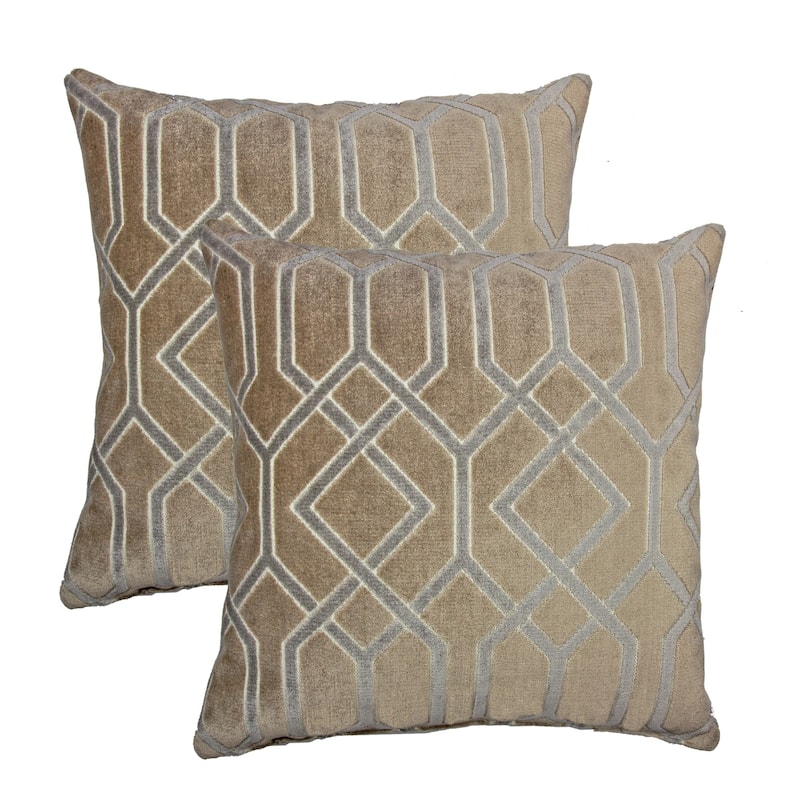 Olivia Quido Love Luxury Cut Velvet 24-inch Floor Pillow 2-pack