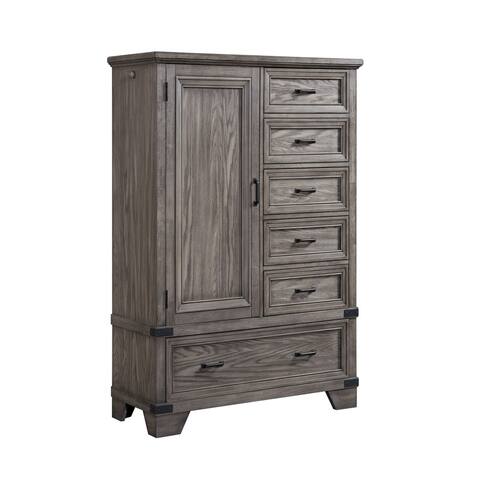 Forge Brushed Steel 6-drawer Gentleman's Chest