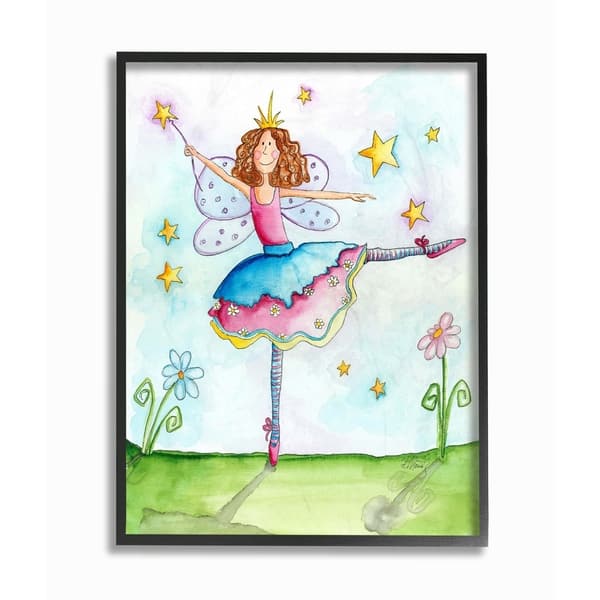 Black Ballerina Princess Wall Art Little Girl