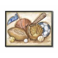 Stupell Industries Vintage Home Run Weathered Baseball Sports Sign Graphic  Art Gallery Wrapped Canvas Print Wall Art, Design by Katrina Craven 