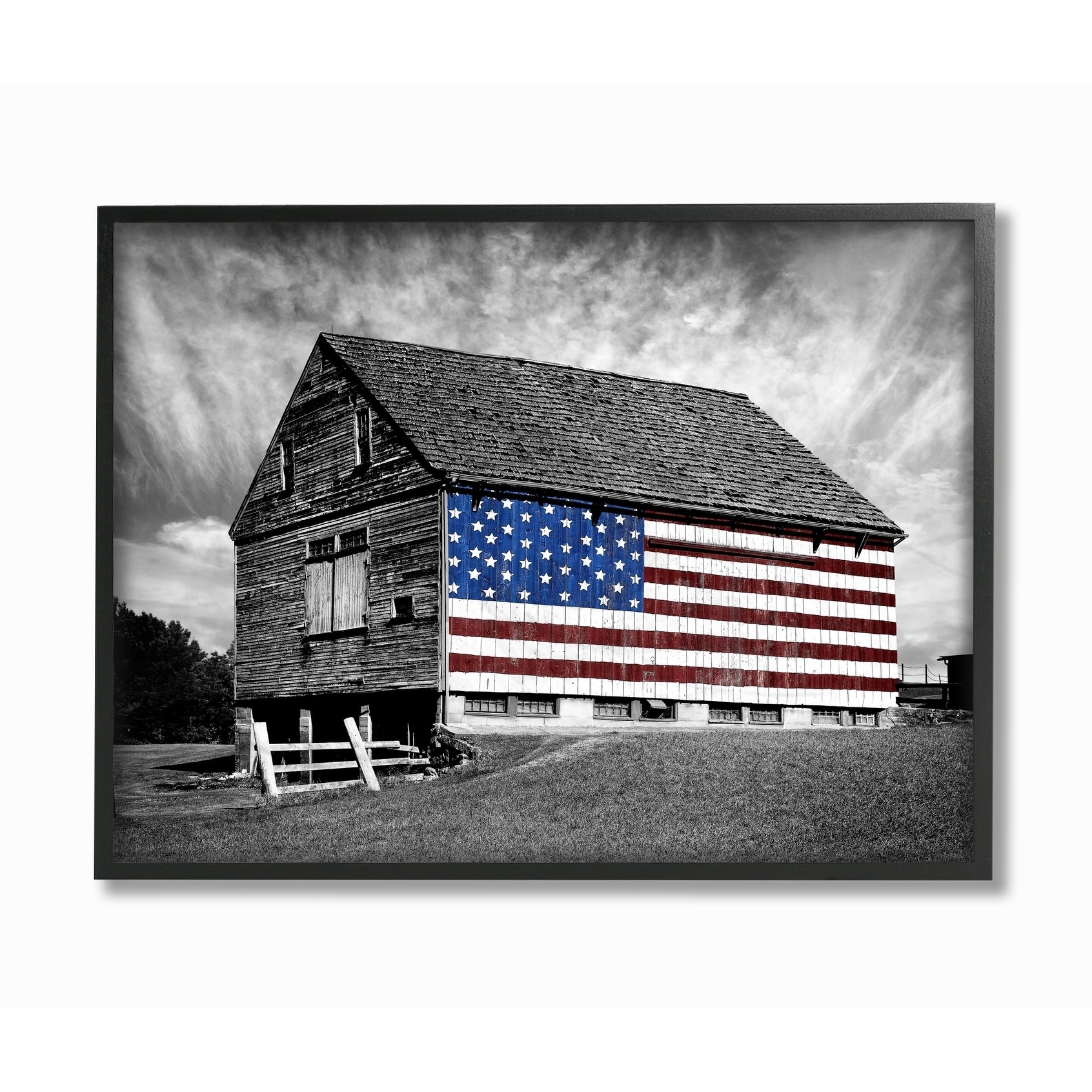 Shop Stupell Industries Black And White Farmhouse Barn American