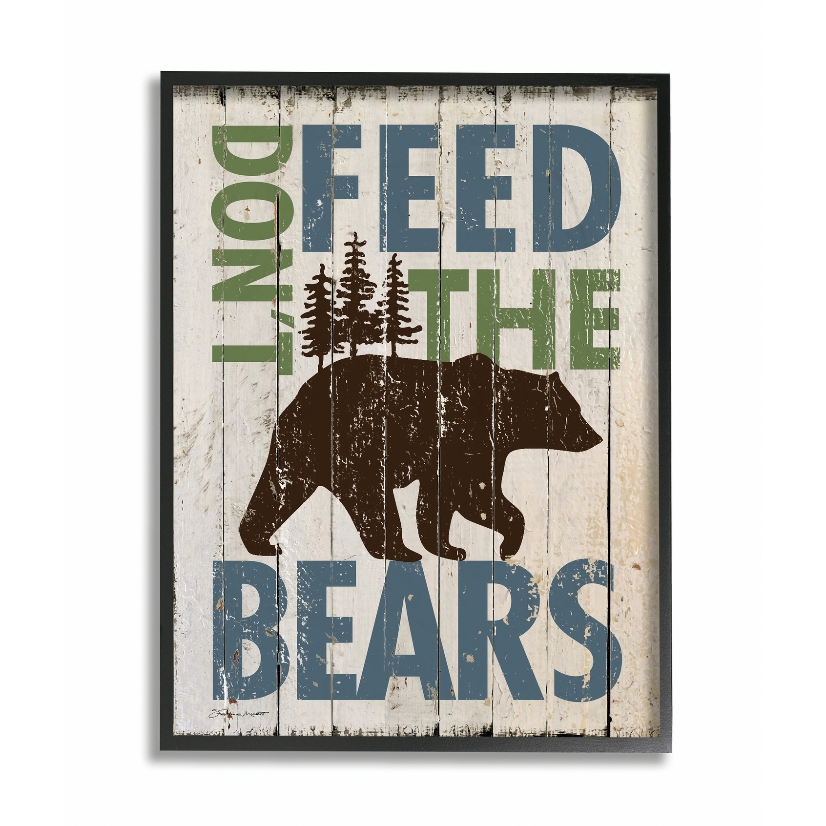 Stupell Industries Don´t Feed The Bears Canvas Wall Art， 24 x 30