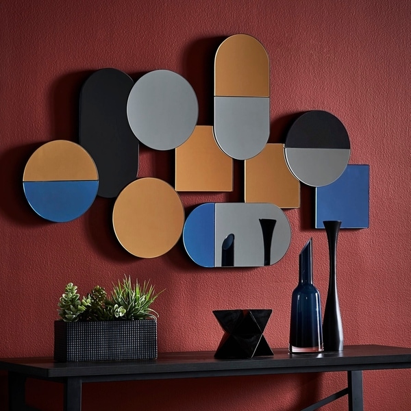 Konnica Multiple Shape and Color Decorative Wall Mirror by iNSPIRE Q Bold