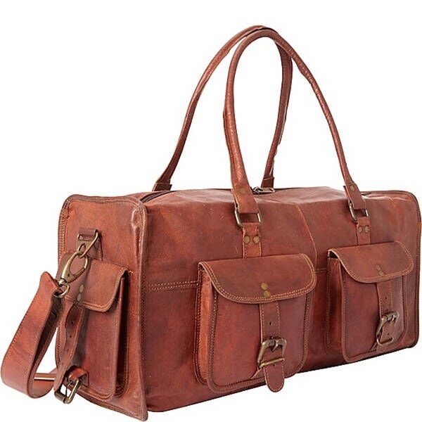 all leather duffle bag