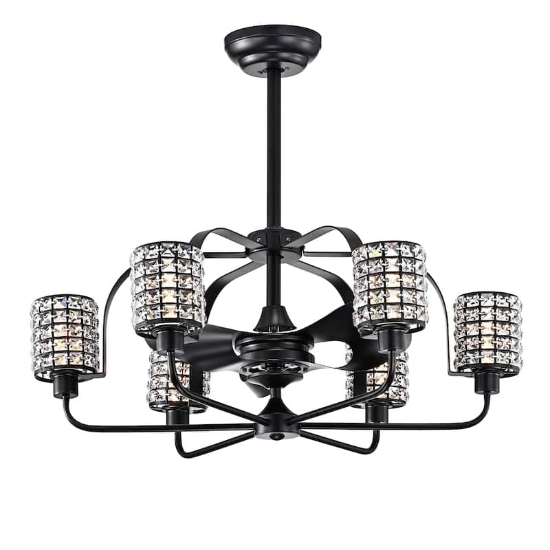Silver Orchid Haver Matte Black 35-inch 3-Blade Candelier