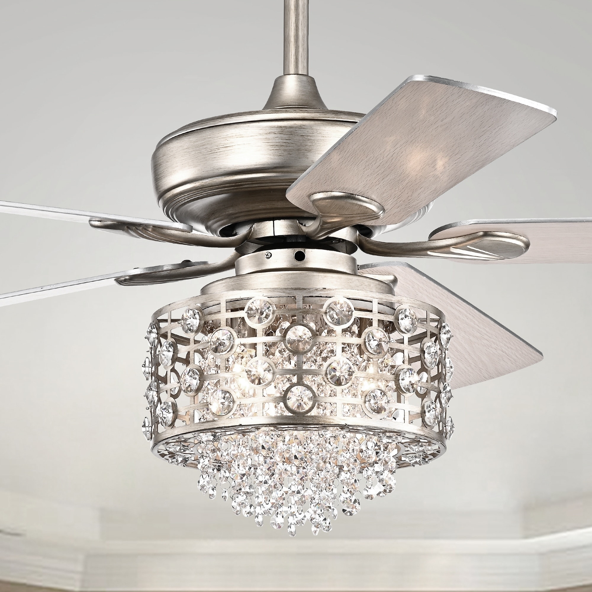 Warehouse of Tiffany Vidor Silver 52-inch 5-Blade Ceiling Fan