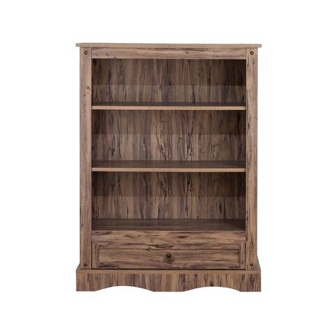 Simplicity Bookcase with 3 Shelves and 1 Drawer - 32" x 13.13" x 43.5"