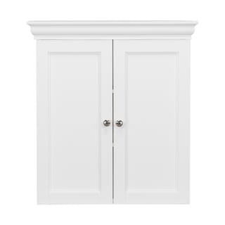 Spirich-Bathroom Wall Spacesaver Storage Cabinet Over The Toilet with Door  , Wooden, White - On Sale - Bed Bath & Beyond - 32620437