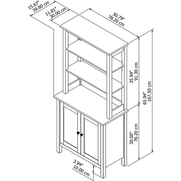 The Gray Barn Orchid Gulch 5shelf Bookcase with Doors Overstock