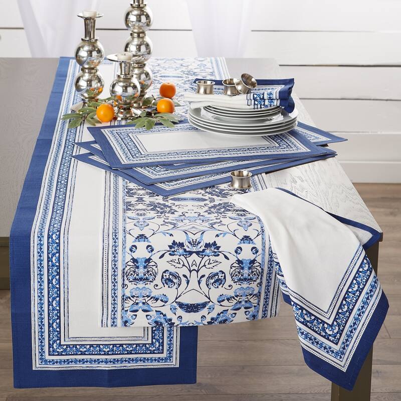 DII Porto Stripe Print Table Runner