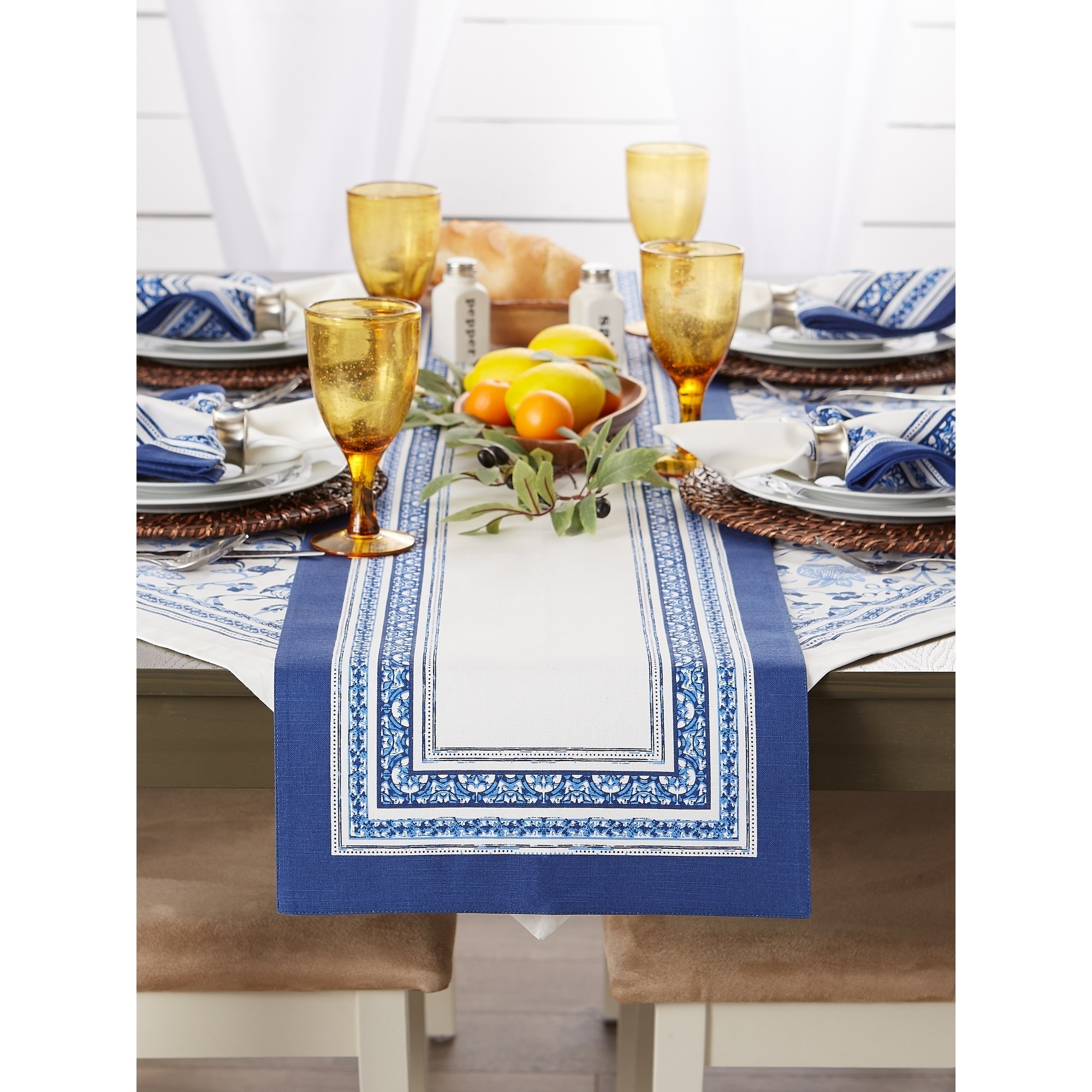 Shop Dii Porto Stripe Print Table Runner Overstock 30337537