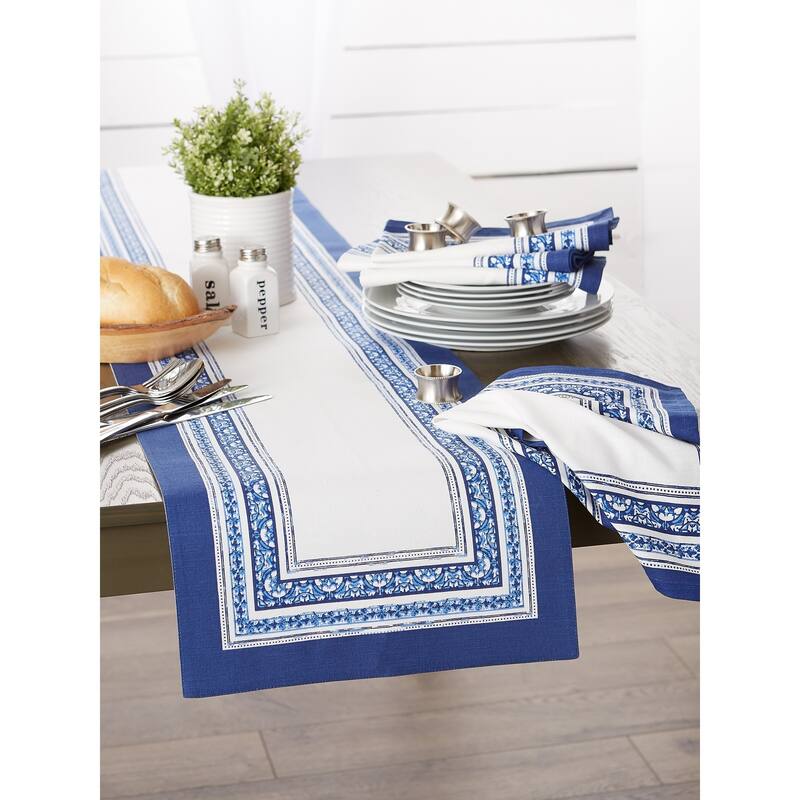 DII Porto Stripe Print Table Runner