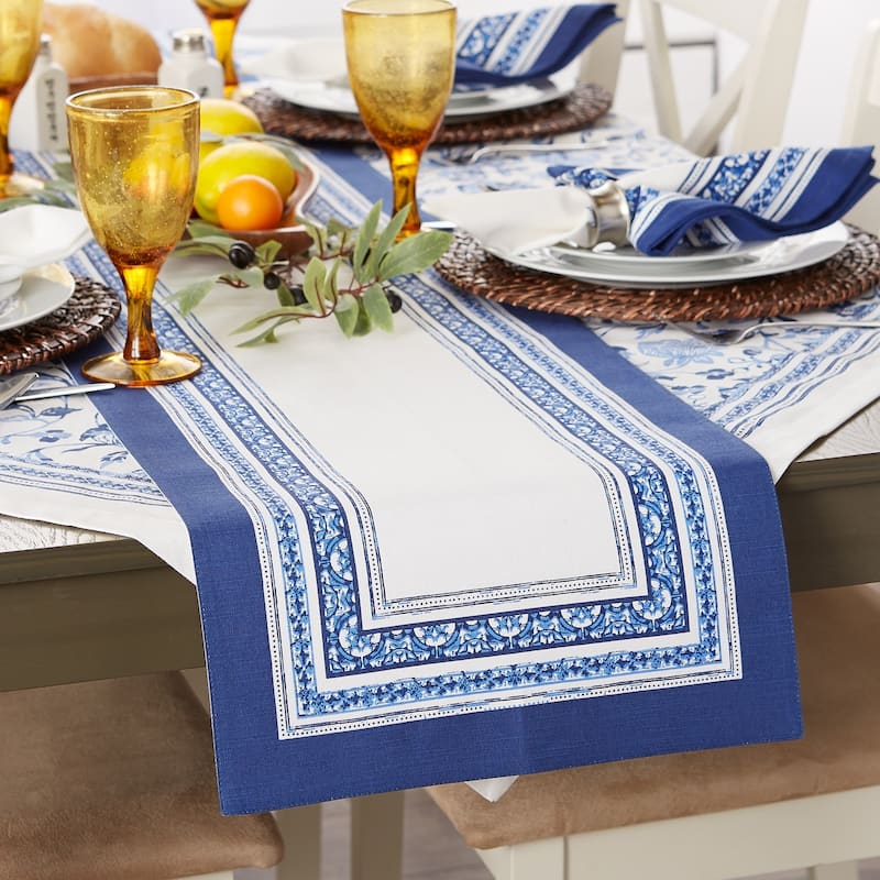 DII Porto Stripe Print Table Runner