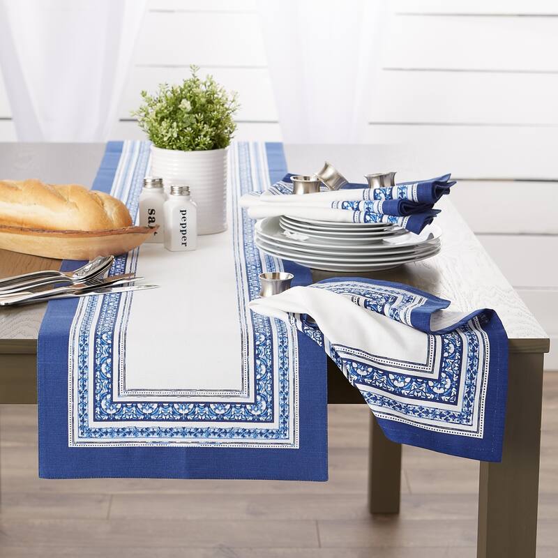 DII Porto Stripe Print Table Runner