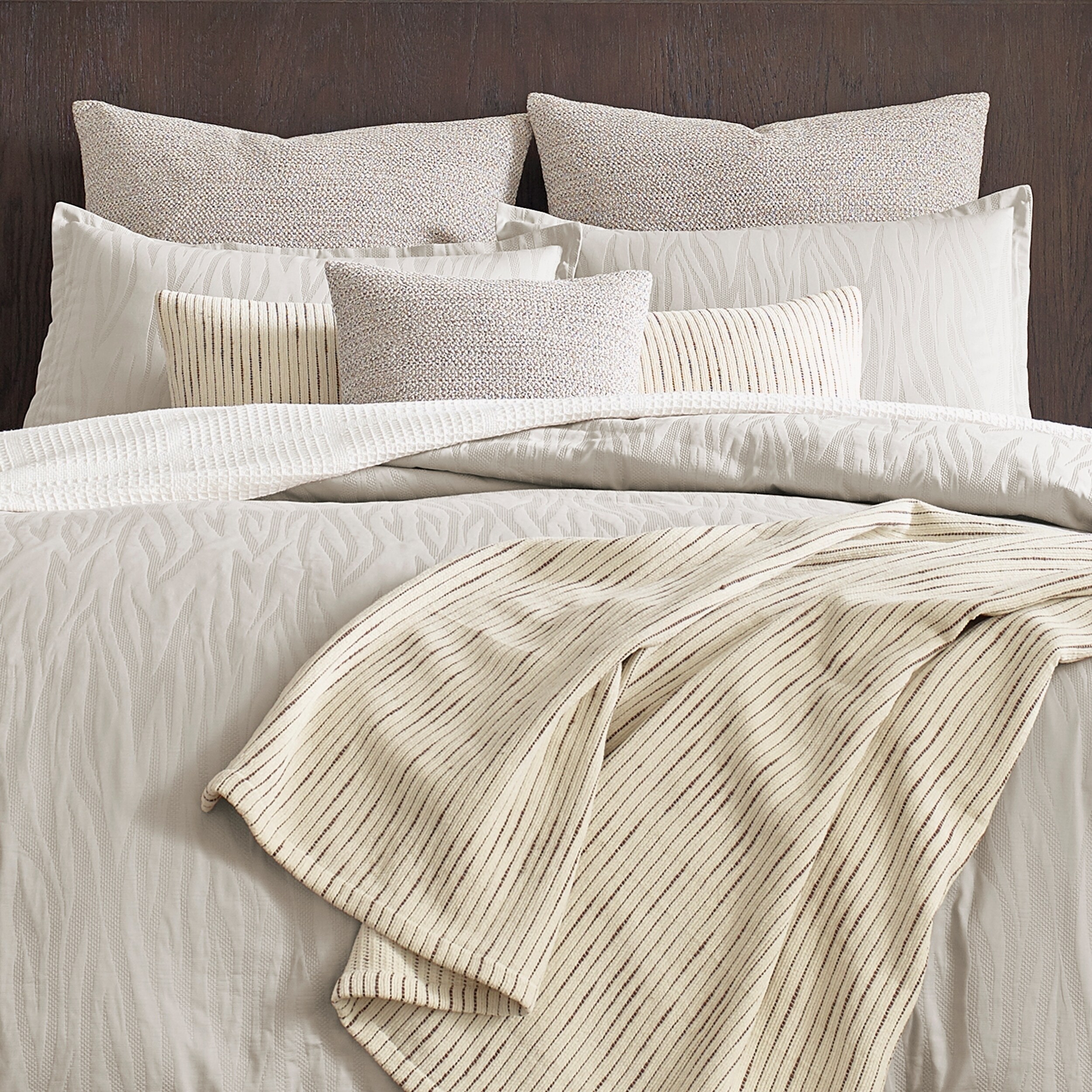 Shop Kenneth Cole New York Lawrence Beige Duvet Cover Set