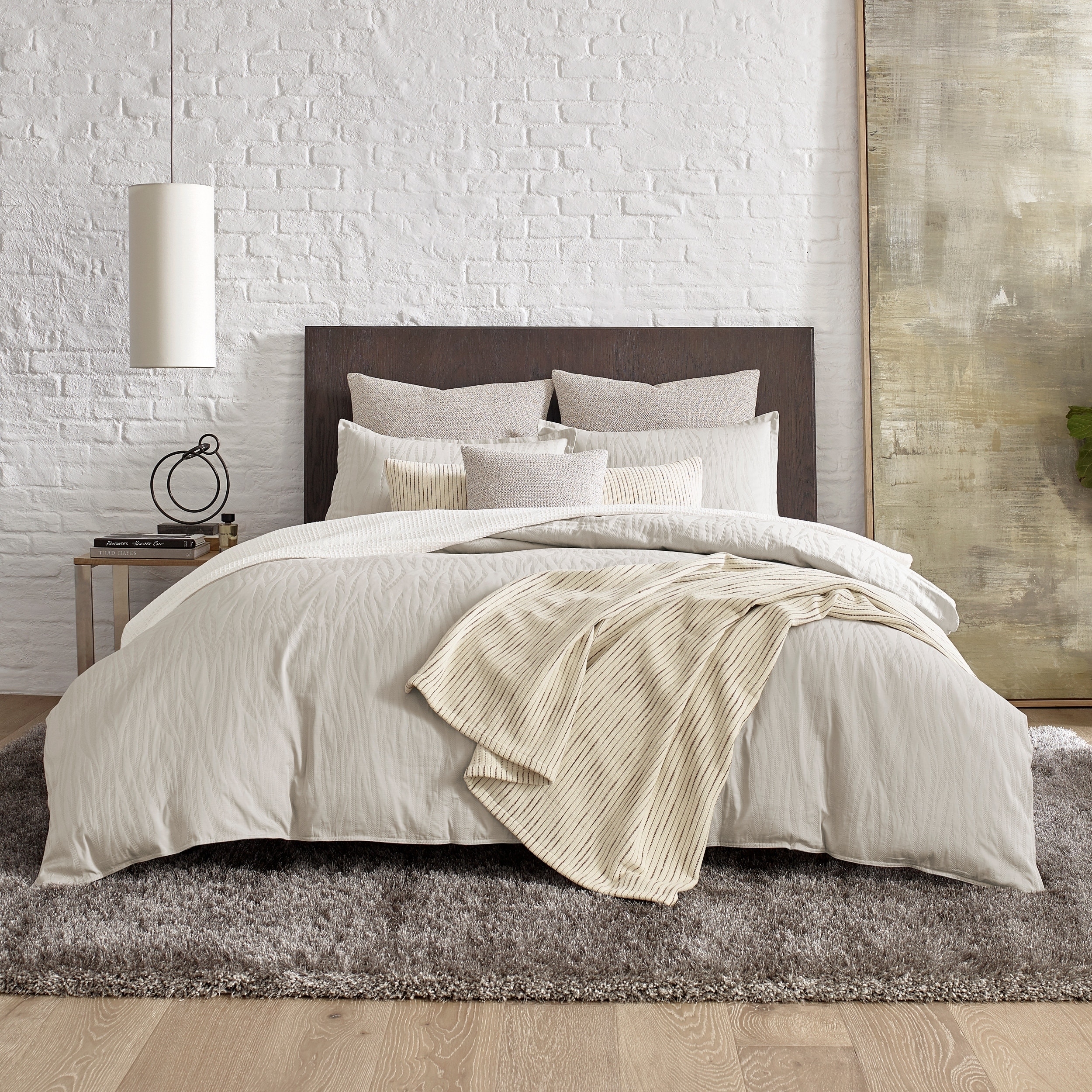 Shop Kenneth Cole New York Lawrence Beige Duvet Cover Set