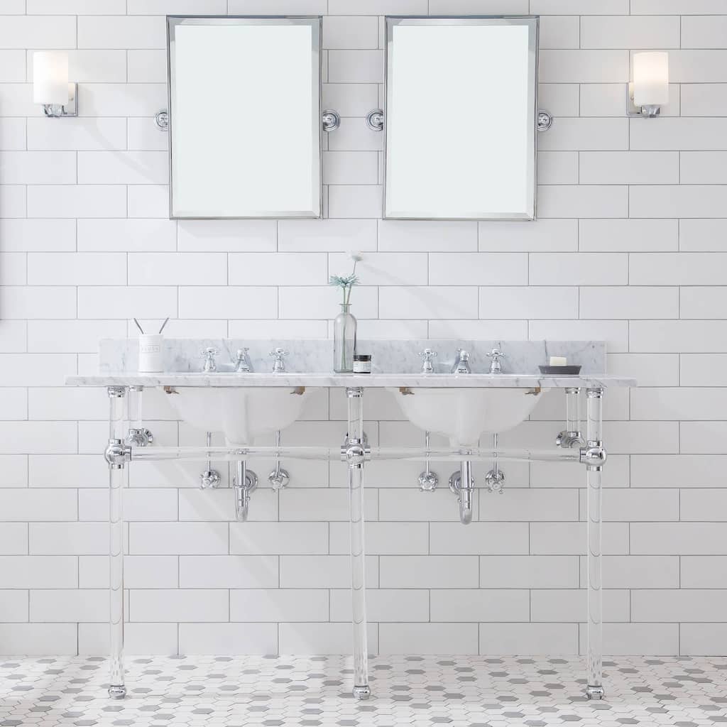 Empire 60 Inch Wide Double Wash Stand and P-Trap included