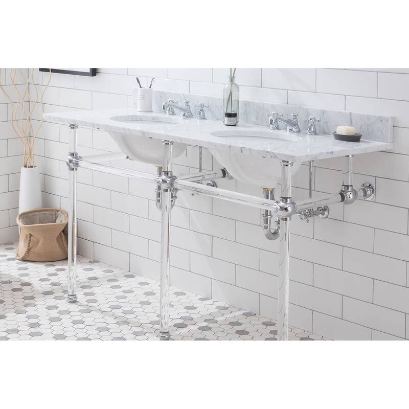 Empire 60 Inch Wide Double Wash Stand and P-Trap included