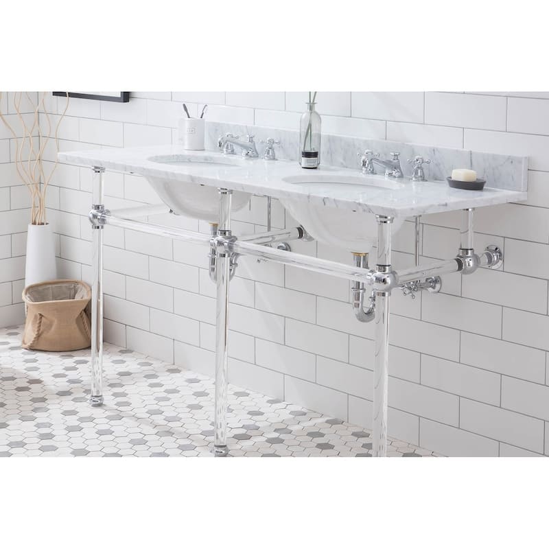 Empire 60 Inch Wide Double Wash Stand and P-Trap included