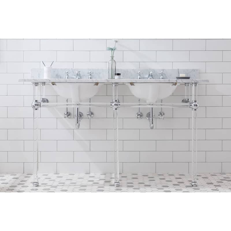 Empire 60 Inch Wide Double Wash Stand and P-Trap included