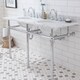 preview thumbnail 4 of 32, Embassy 60 Inch Wide Double Wash Stand, P-Trap, Counter Top with Basin, and F2-0012 Faucet included