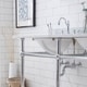preview thumbnail 6 of 32, Embassy 60 Inch Wide Double Wash Stand, P-Trap, Counter Top with Basin, and F2-0012 Faucet included