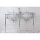 preview thumbnail 3 of 32, Embassy 60 Inch Wide Double Wash Stand, P-Trap, Counter Top with Basin, and F2-0012 Faucet included