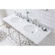 preview thumbnail 11 of 32, Embassy 60 Inch Wide Double Wash Stand, P-Trap, Counter Top with Basin, and F2-0012 Faucet included