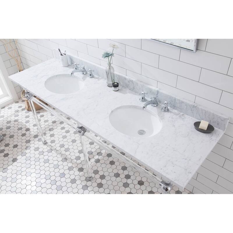 Empire 72 Inch Wide Double Wash Stand and P-Trap included
