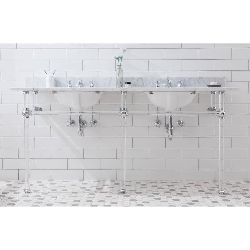 Empire 72 Inch Wide Double Wash Stand and P-Trap included