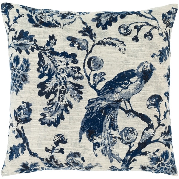 Blue and ivory pillows sale