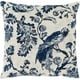 preview thumbnail 1 of 0, Livabliss Etta Blue & Ivory Toile Throw Pillow 20" x 20" Poly - Polyester