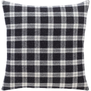 Suri Classic Black & Grey Plaid Throw Pillow