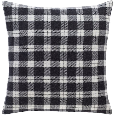 Suri Classic Black & Grey Plaid Throw Pillow