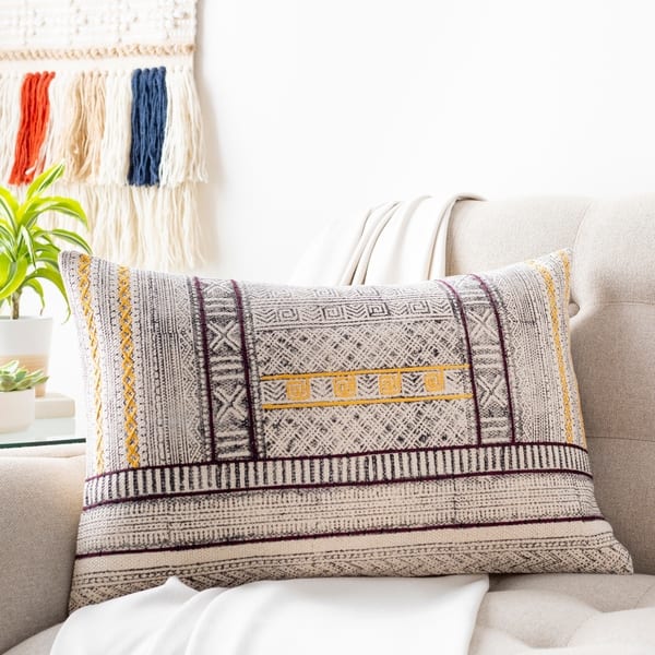 Artistic Weavers Nadra Textured Chevron Bohemian Pillow - Bed Bath