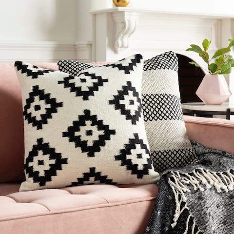 Seneca Hand Woven Geometric 20-inch Throw Pillow