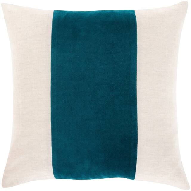 Maiti Cotton Velvet Striped 18-inch Throw Pillow