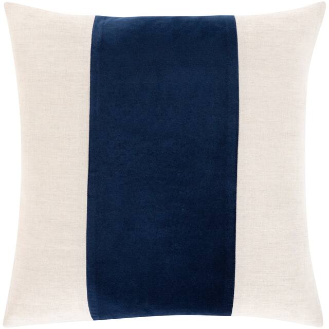Maiti Cotton Velvet Striped 18-inch Throw Pillow