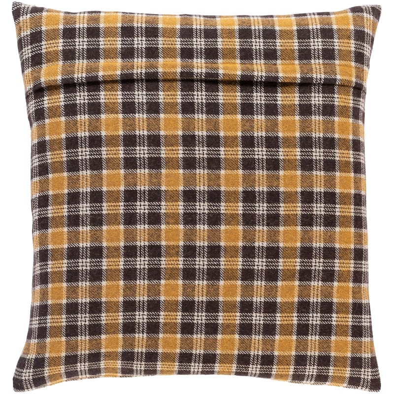 Suri Retro Black Plaid Throw Pillow