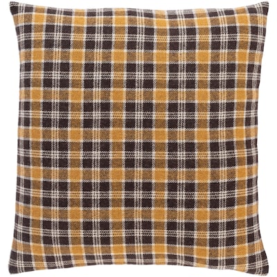 Suri Retro Black Plaid Throw Pillow