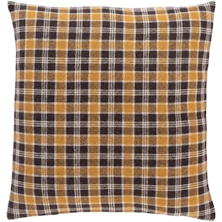 Suri Retro Black Plaid Throw Pillow