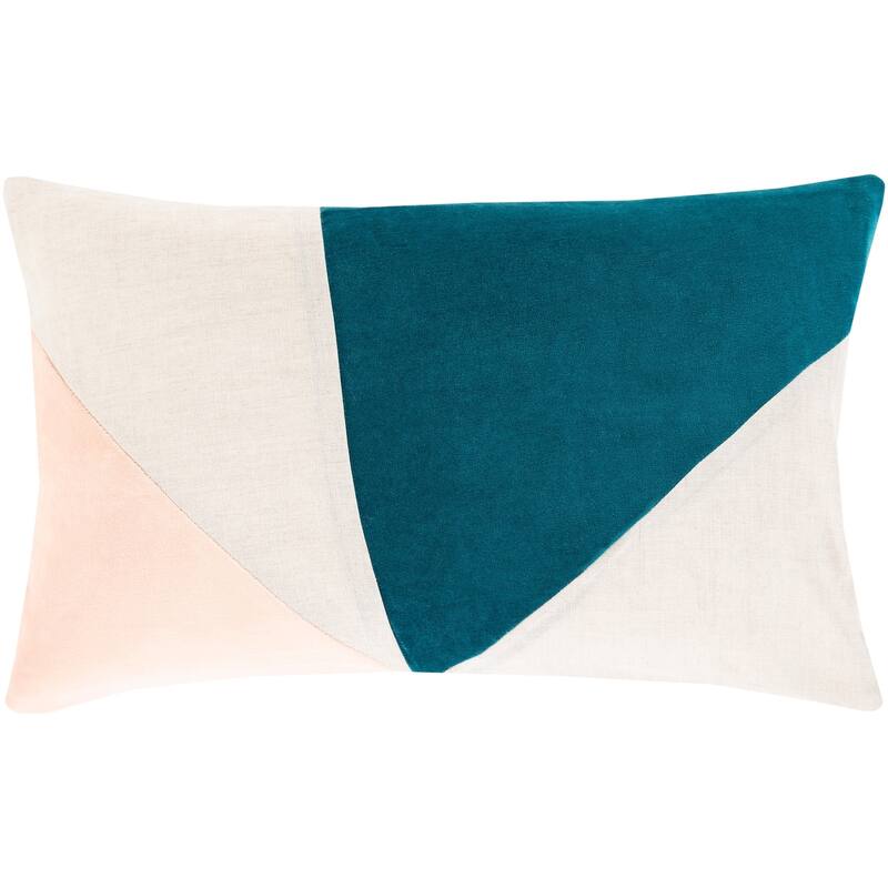 Livabliss Maiti Contemporary Color Block Lumbar Throw Pillow