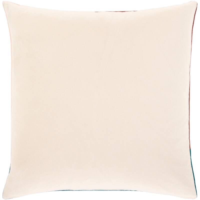 Livabliss Maiti Cotton Velvet Colorblock 22-inch Throw Pillow