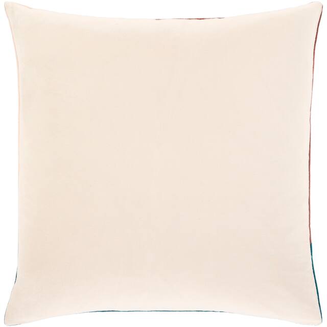 Maiti Cotton Velvet Colorblock 22-inch Throw Pillow