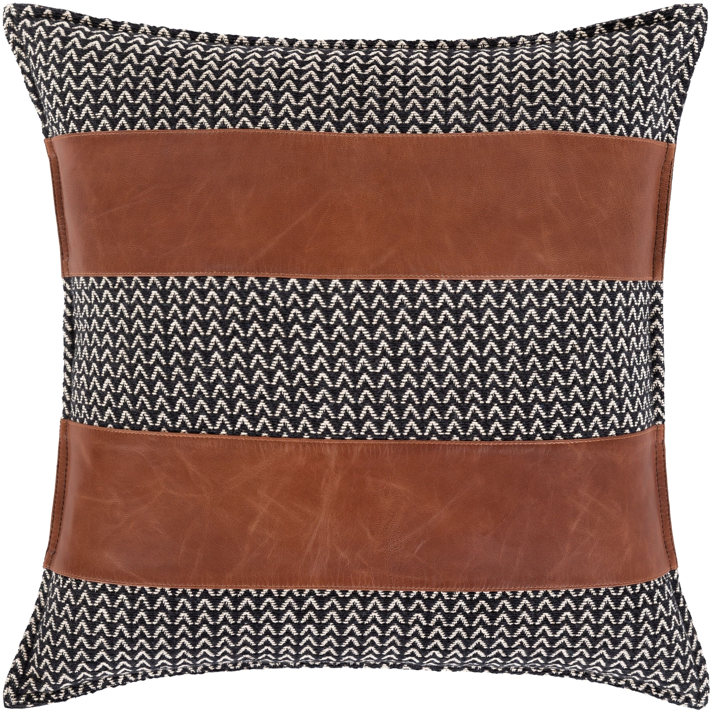 Fabiola Leather Striped Modern 13x20-inch Lumbar Throw Pillow - Bed Bath &  Beyond - 30342036