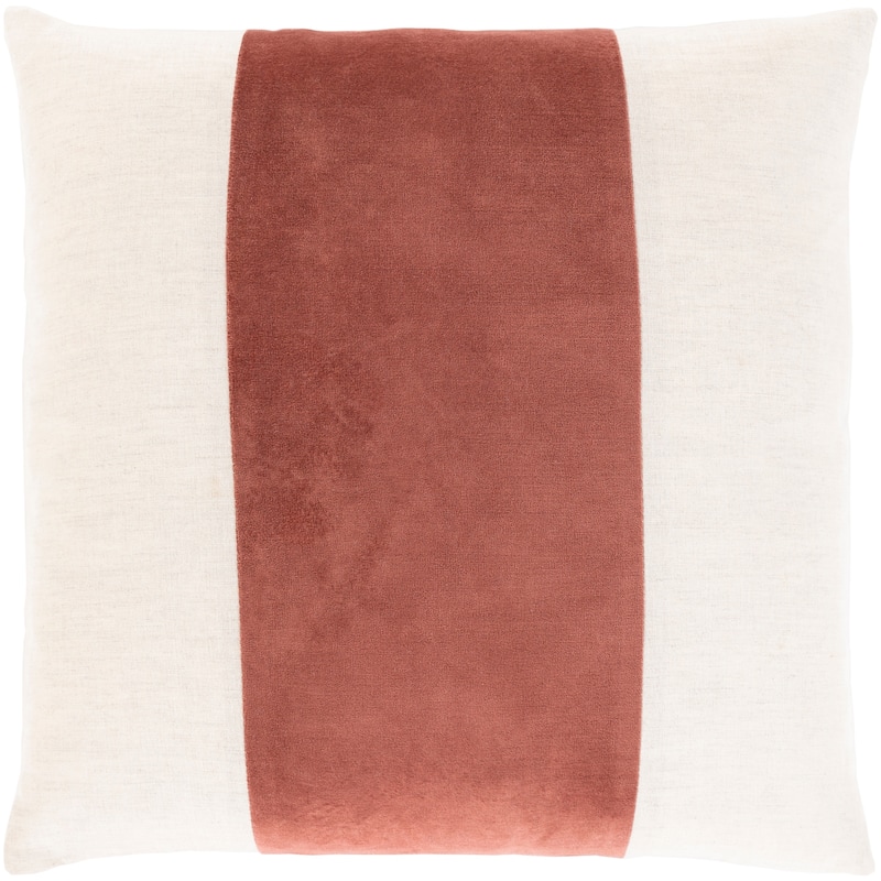 Livabliss Maiti Cotton Velvet Striped 22-inch Throw Pillow