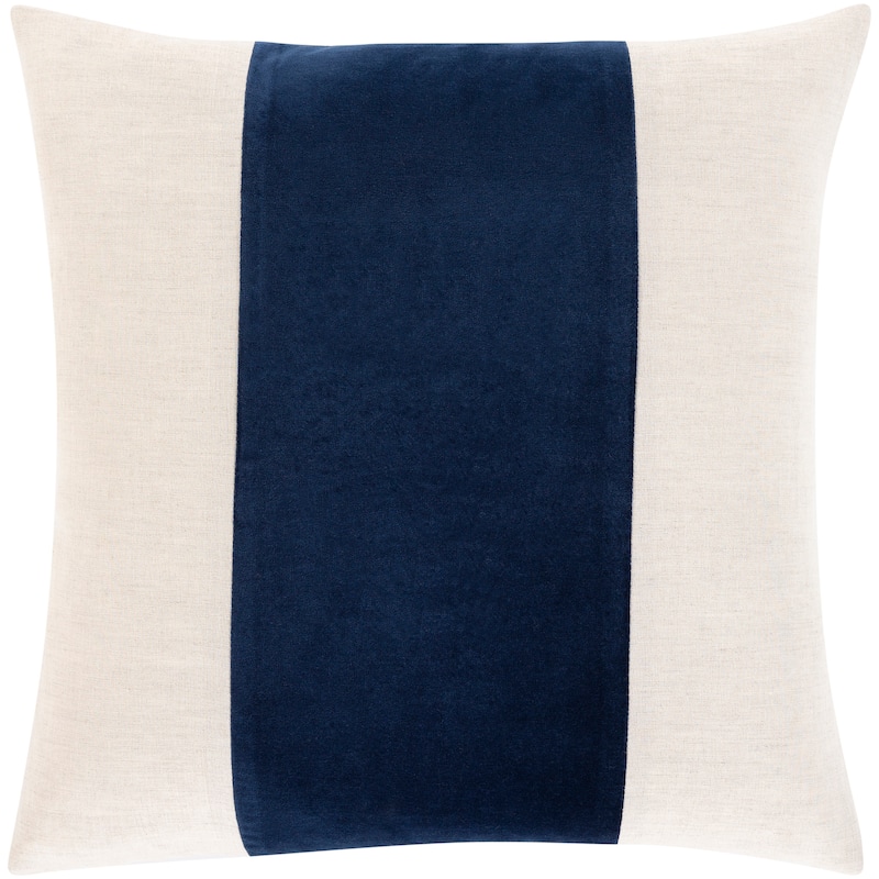 Livabliss Maiti Cotton Velvet Striped 20-inch Throw Pillow