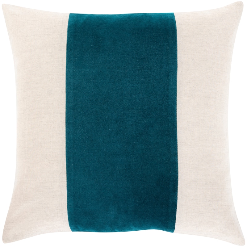 Livabliss Maiti Cotton Velvet Striped 20-inch Throw Pillow