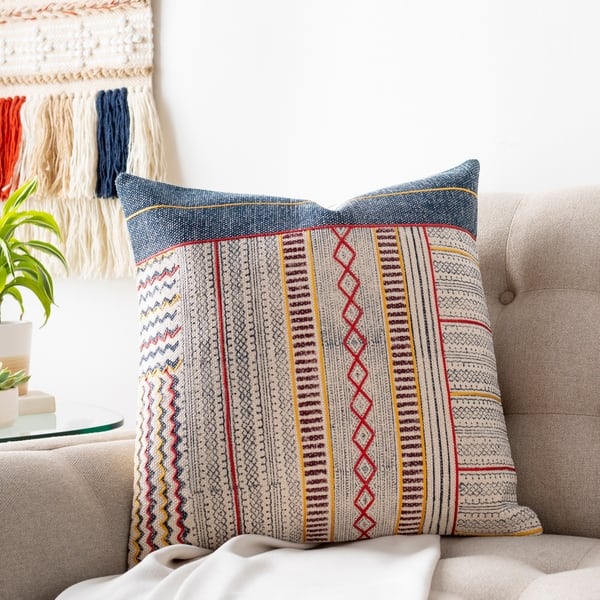 Talco Shaggy Boho Stripe 18-inch Throw Pillow - Bed Bath & Beyond