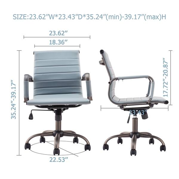 Shop Ovios Ergonomic Office Chair Set Of 2 Leather Computer Chair